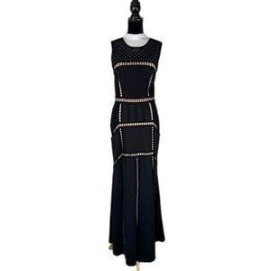 Formal Holiday Scuba Tape Work Evening Floor Length Mermaid Dress Women's Size 6